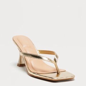 TOP Moda Gold Heeled Sandals